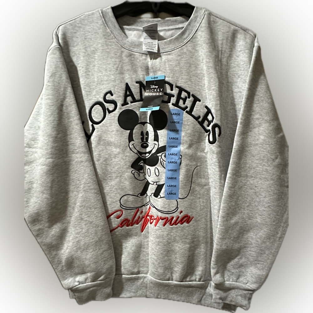 Disney Gray Los Angeles Mickey Mouse Sweater